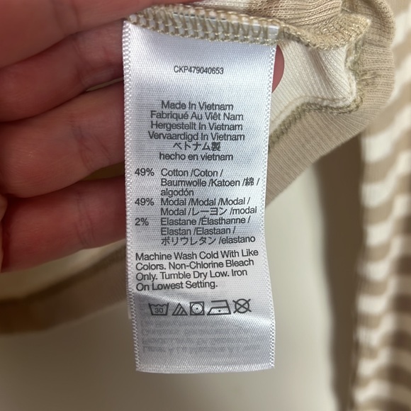 Madewell Brightside Finerib Cropped Turtleneck Matchstick Size‎ Medium - Picture 6 of 7